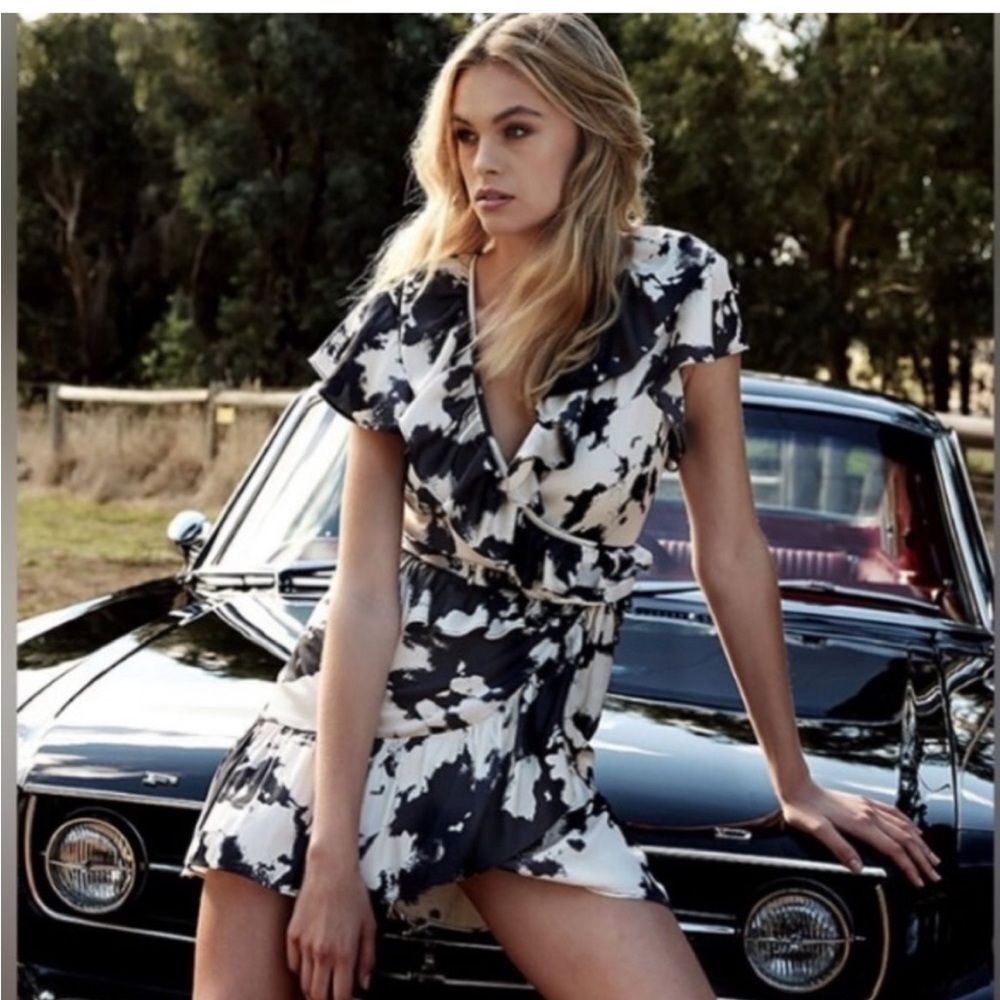 Bardot Floral Wrap Dress